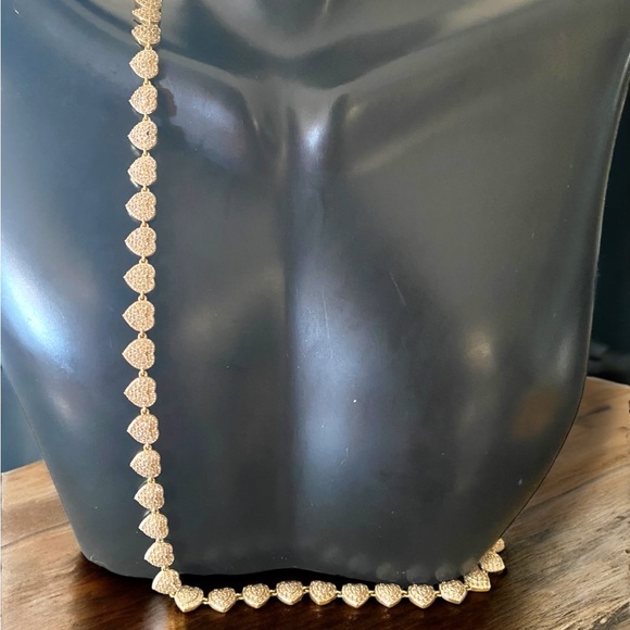 Beautiful Designer 14k Yellow Gold Heart Link 6mm Wide Chain 18” Necklace! - Picture 7 of 16